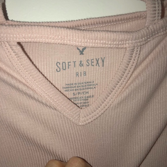 American eagle ribbed peek a boo shoulder tank - Picture 3 of 5